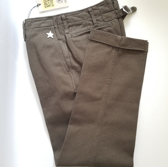 Golden Goose Pants - Golden Goose Cropped Chino Pants Size IT 44 Olive Green Brown